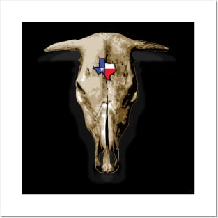 Texan Cow Skull Posters and Art